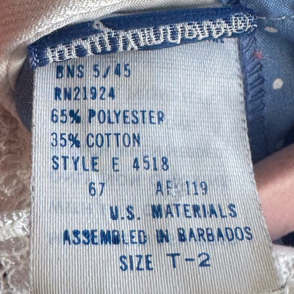 Vintage Polly Flinders Toddler Girls Blue White Polkadot Collared Embroidered 2T - Picture 5 of 5